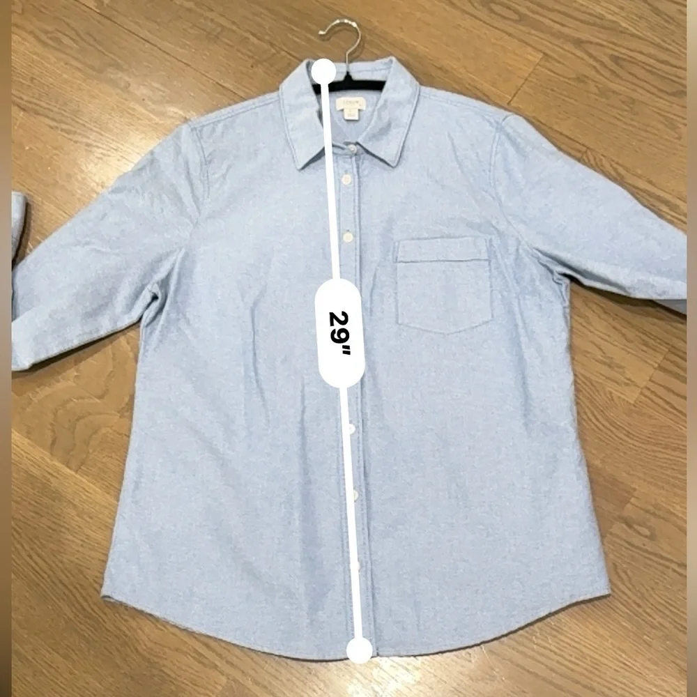 J. Crew Men's Blue Shirt Oxford L preppy academia H